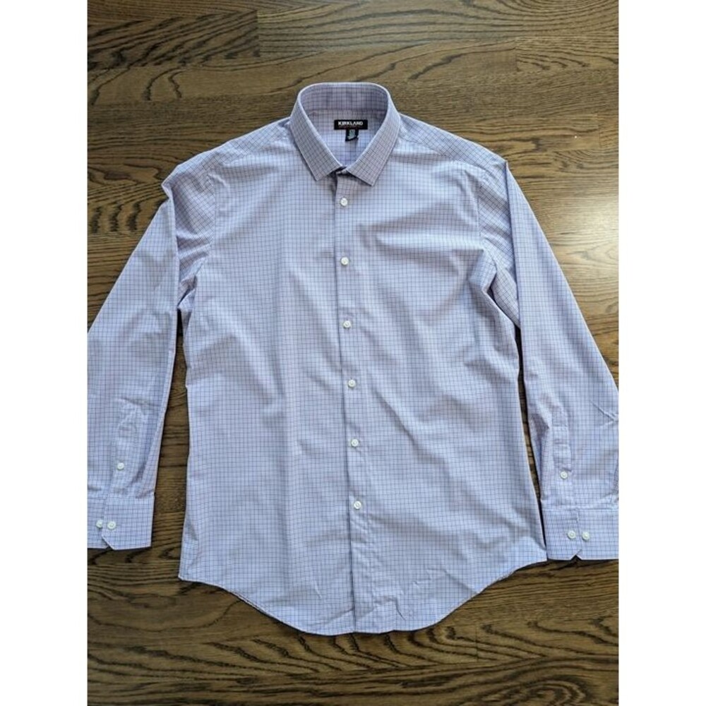 Kirkland Mens Button up dress shirt Large/ 16-16.5, 34/35